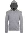 01714 Stone SOL'S Stone Zip Hooded Sweatshirt Grey Marl colour image